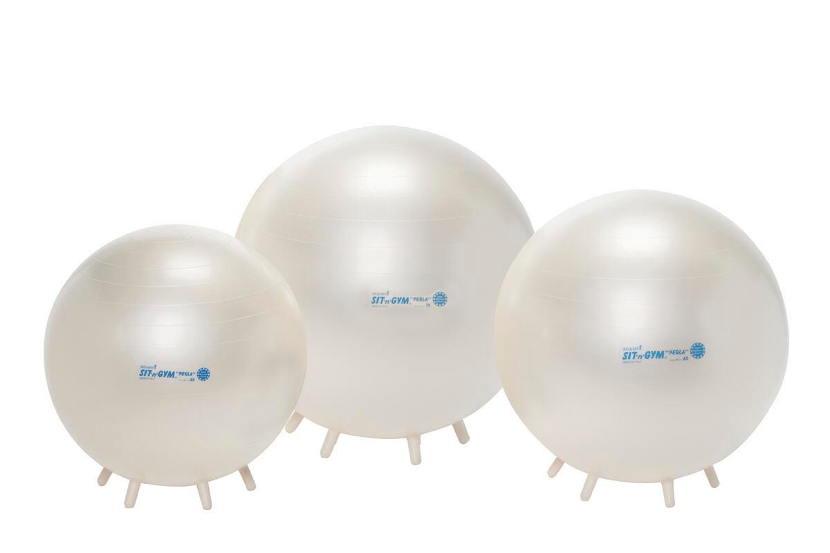 Gymnic Sit'N'Gym Therapy Ball with Legs, 22 Inches, Pearl White